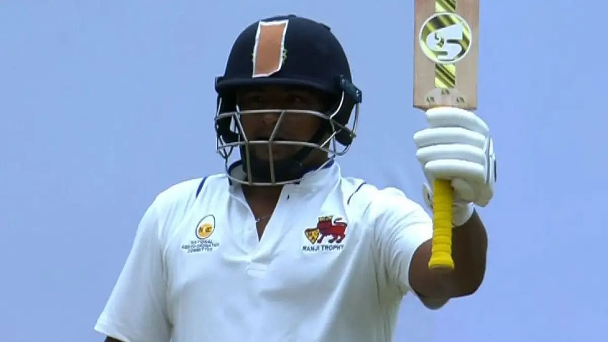 Sarfaraz Khan hit his fourth hundred of the season.