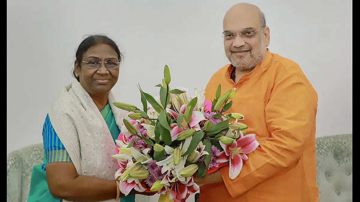 Amit Shah with Draupadi Murmu