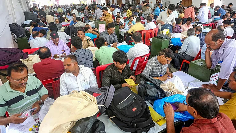 Polling Is Underway For 46 Local Bodies In Mahahrashtr - null