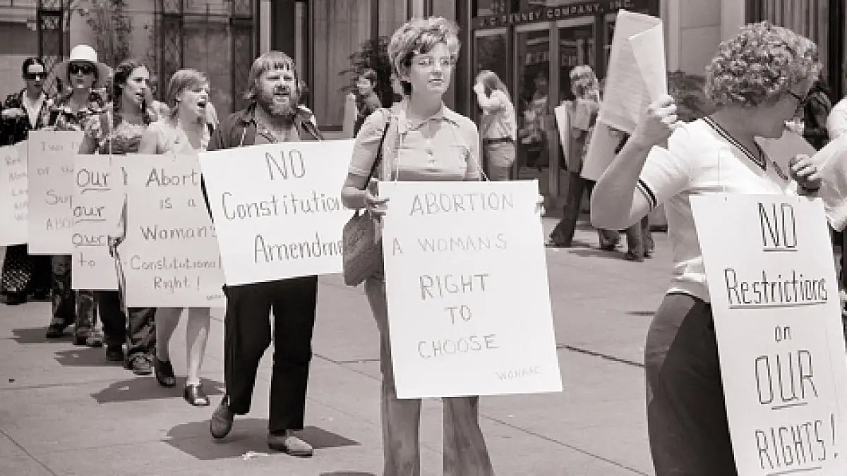 1970s Pro-Abortion Women'S Right To Choose Demonstration In New York City USA.