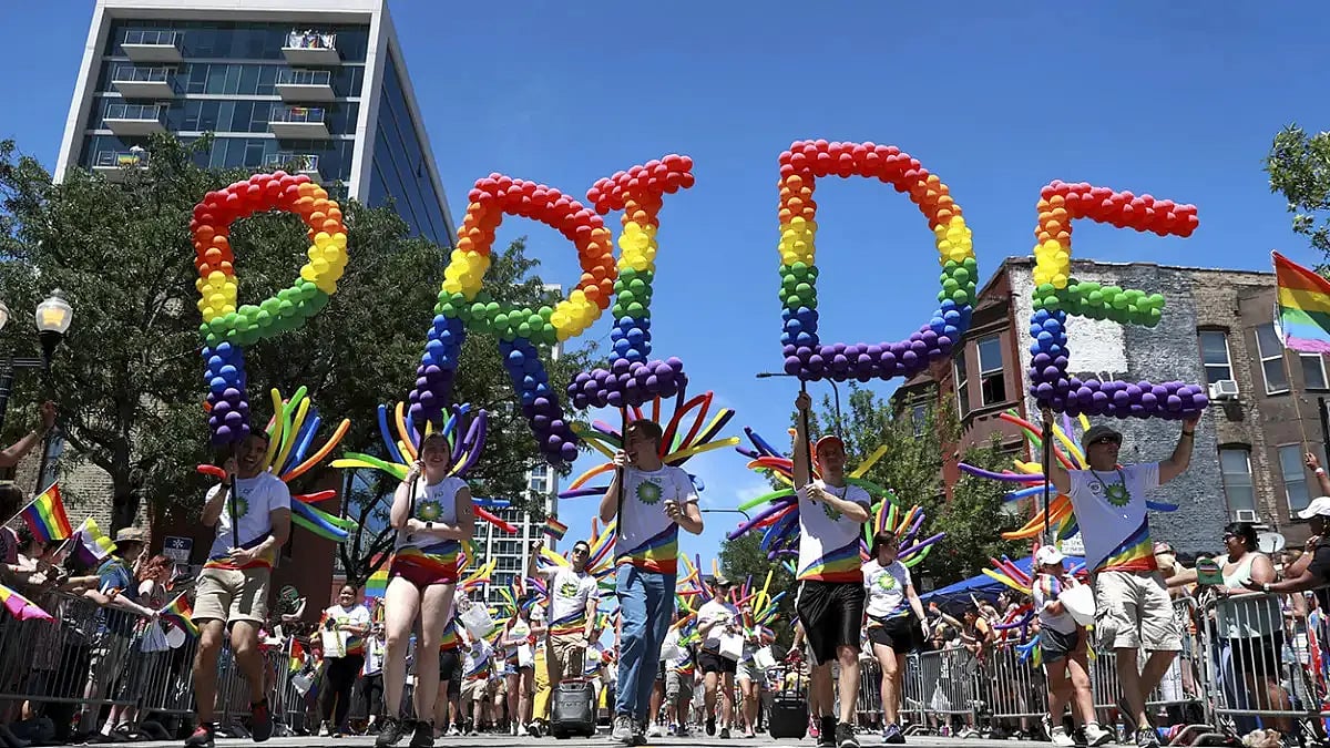 Balloons in the form of the word 