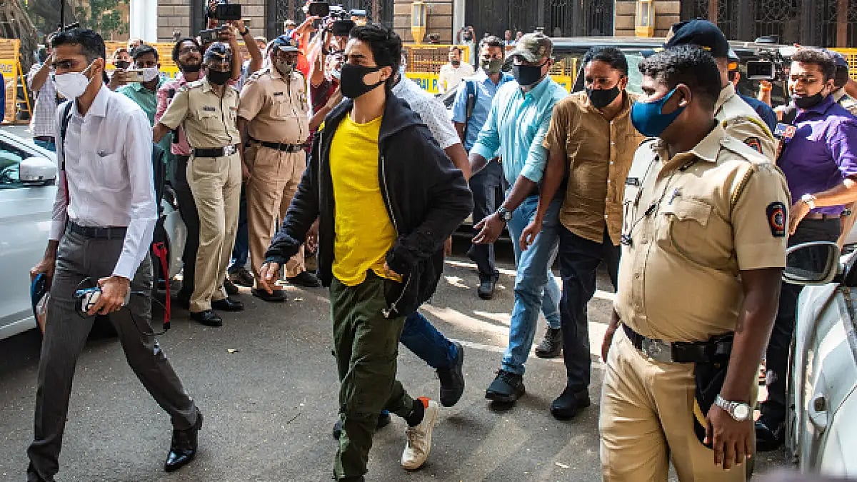 Aryan Khan arrives at NCB office to mark his attendance in the drug case.