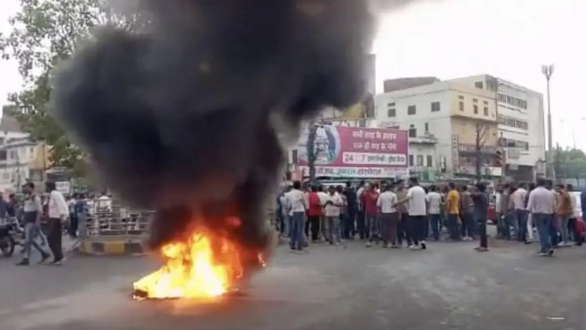 Violence erupted on Tuesday following the murder of a tailor in Rajasthan's Udaipur