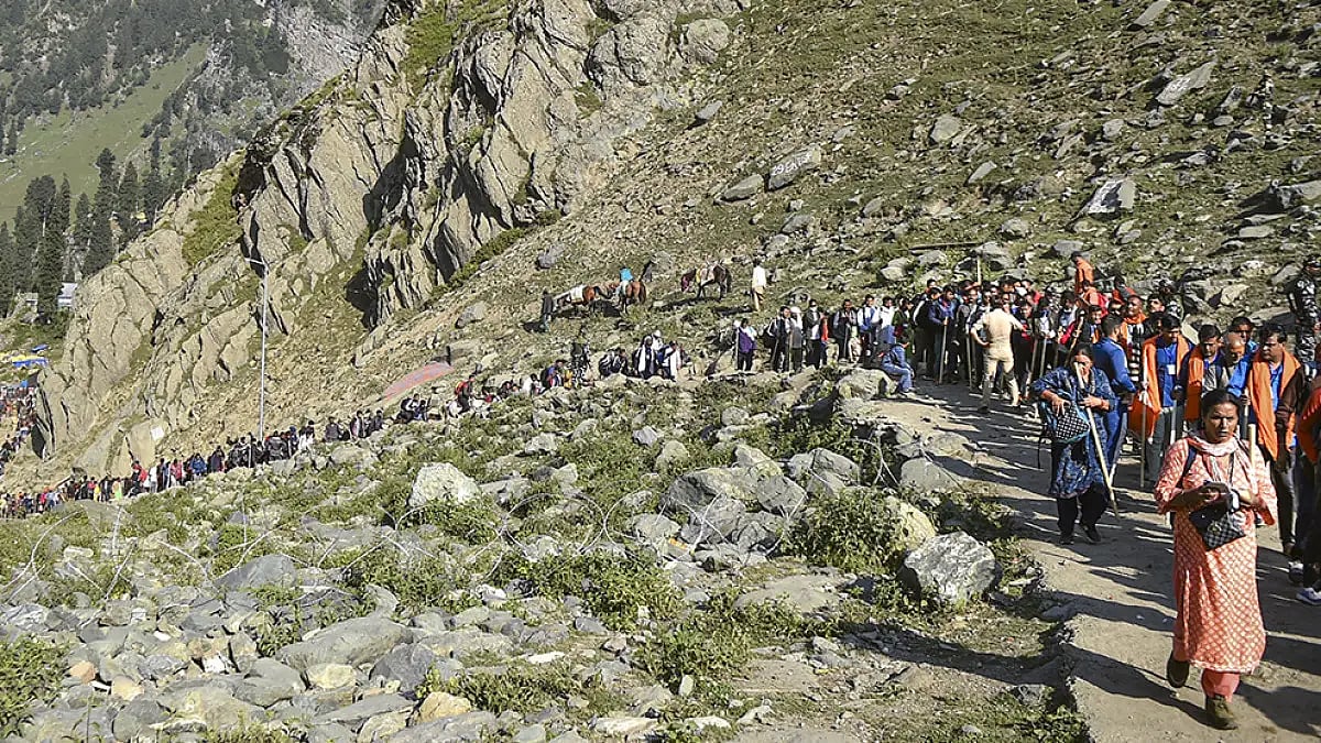183 Pilgrims Left For Amarnath Cave Shrine From Jammu