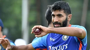 Jasprit Bumrah gets ready to bowl at nets ahead of fifth India vs England Test in Edgbaston.