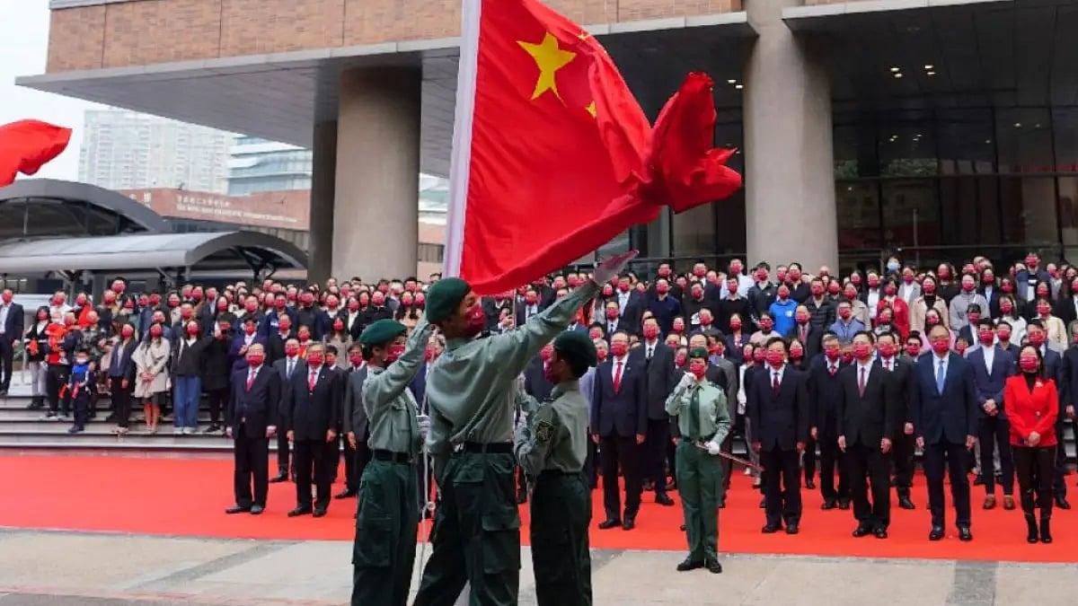 Flag Raising Ceremony in Hong Kong