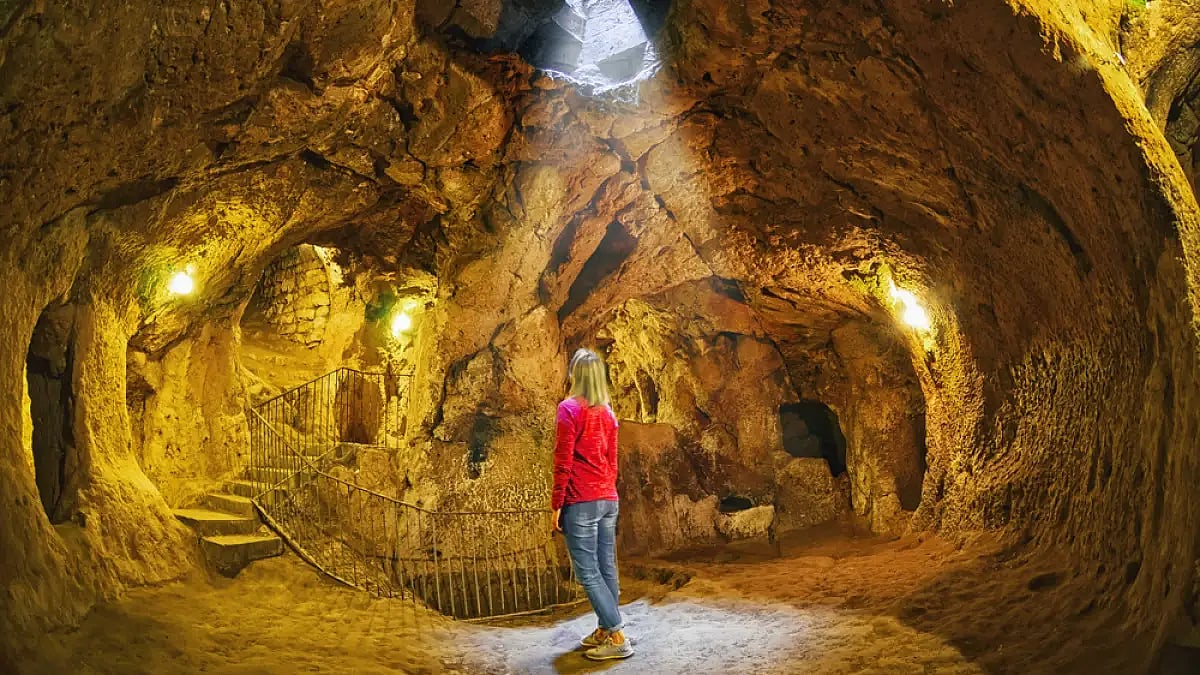 Derinkuyu in Turkey was built during the Byzantine era