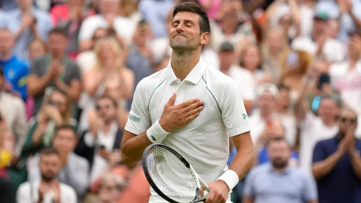 Novak Djokovic is chasing his fourth straight Wimbledon title.  