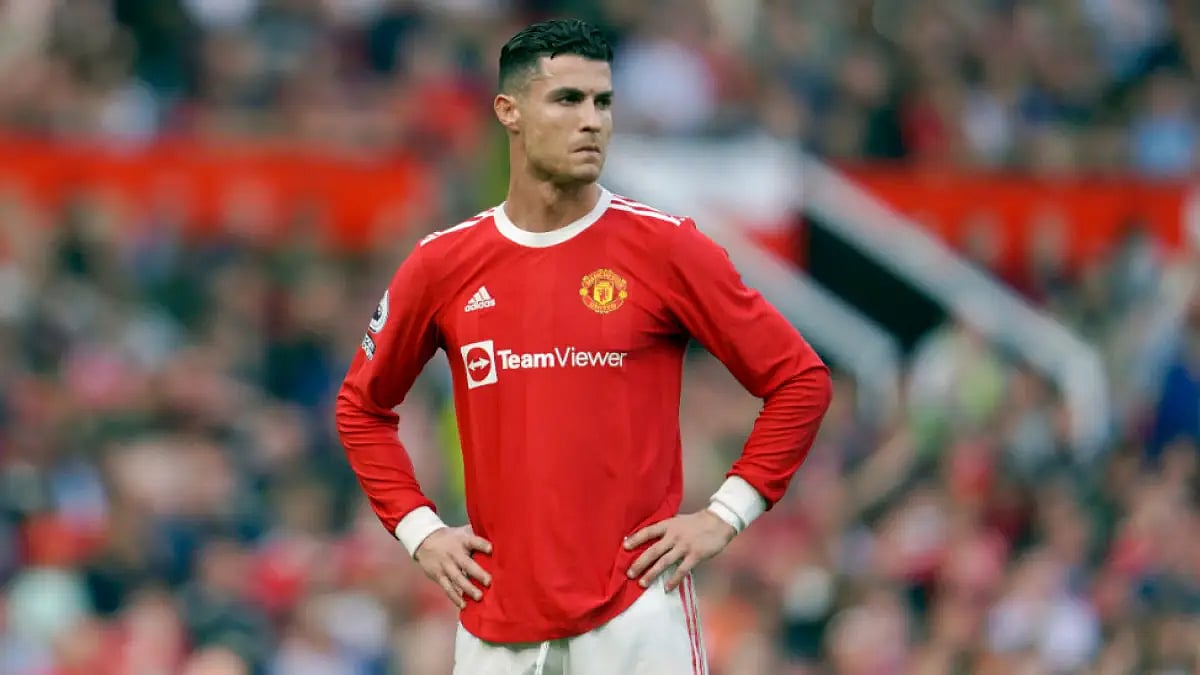 Cristiano Ronaldo has scored 24 goals in 38 matches for Manchester United in the 2021-22 season.