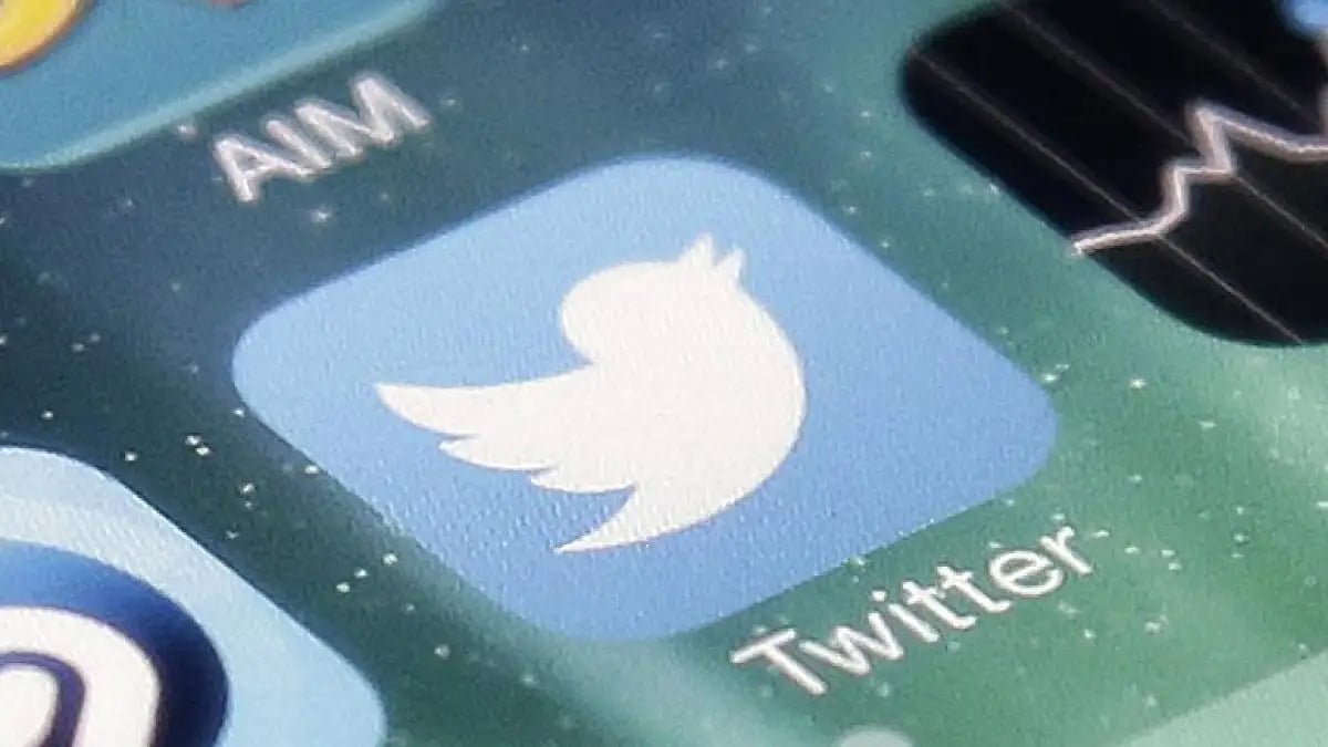 Twitter logo displayed on a smartphone