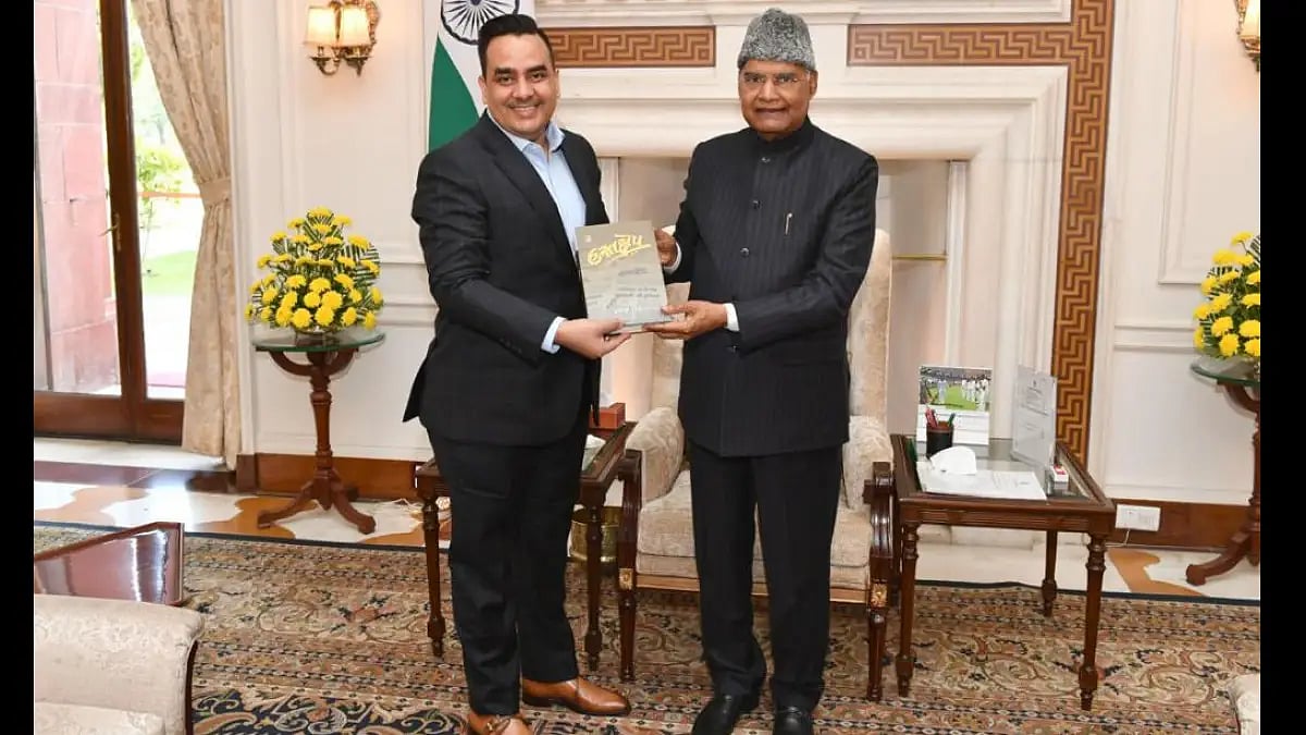 Upendra Rai with President Ram Nath Kovind