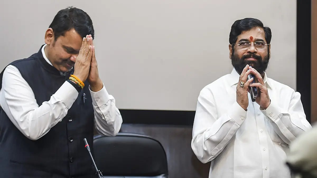 Eknath Shinde with Devendra Fadnavis