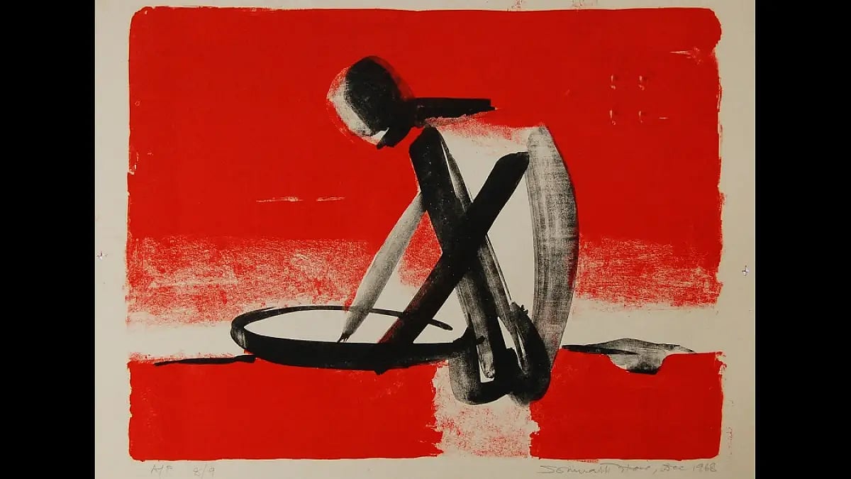 Lithograph by Somnath Hore, 1968