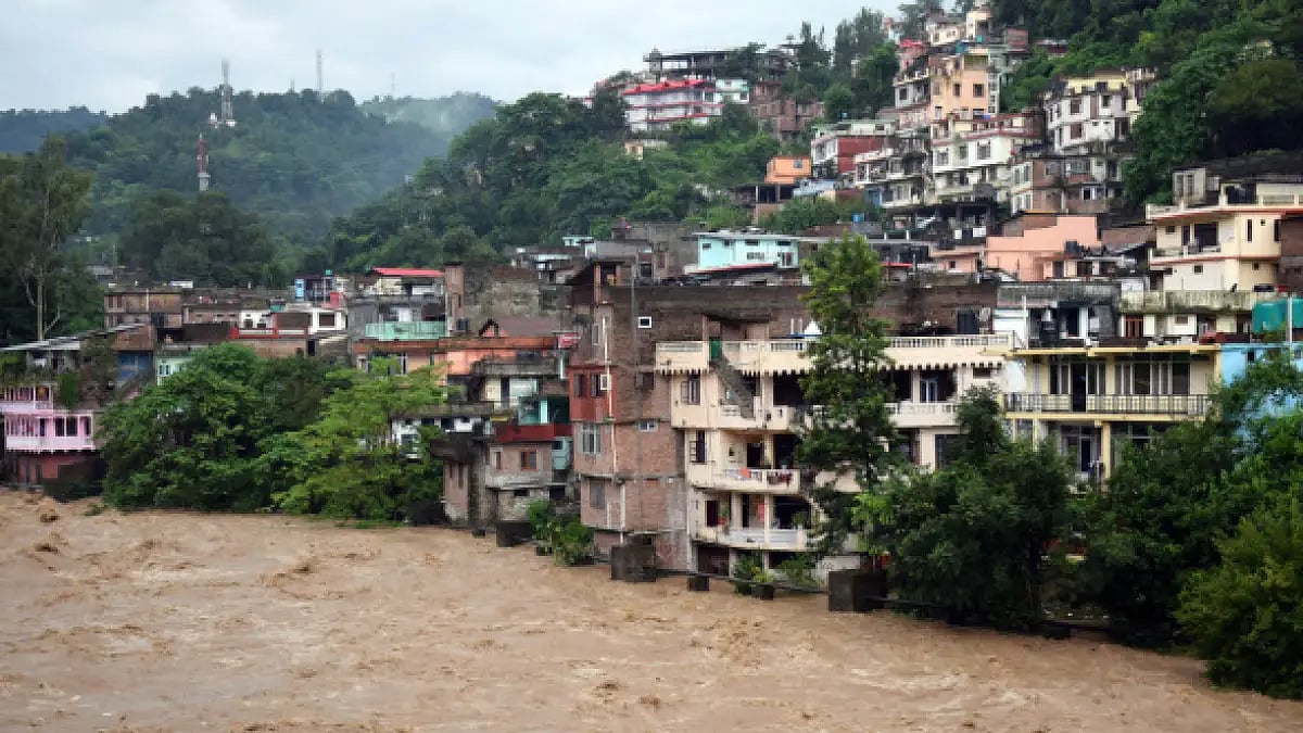Flood in Himachal Pradesh's Mandi in 2014 I Getty Images