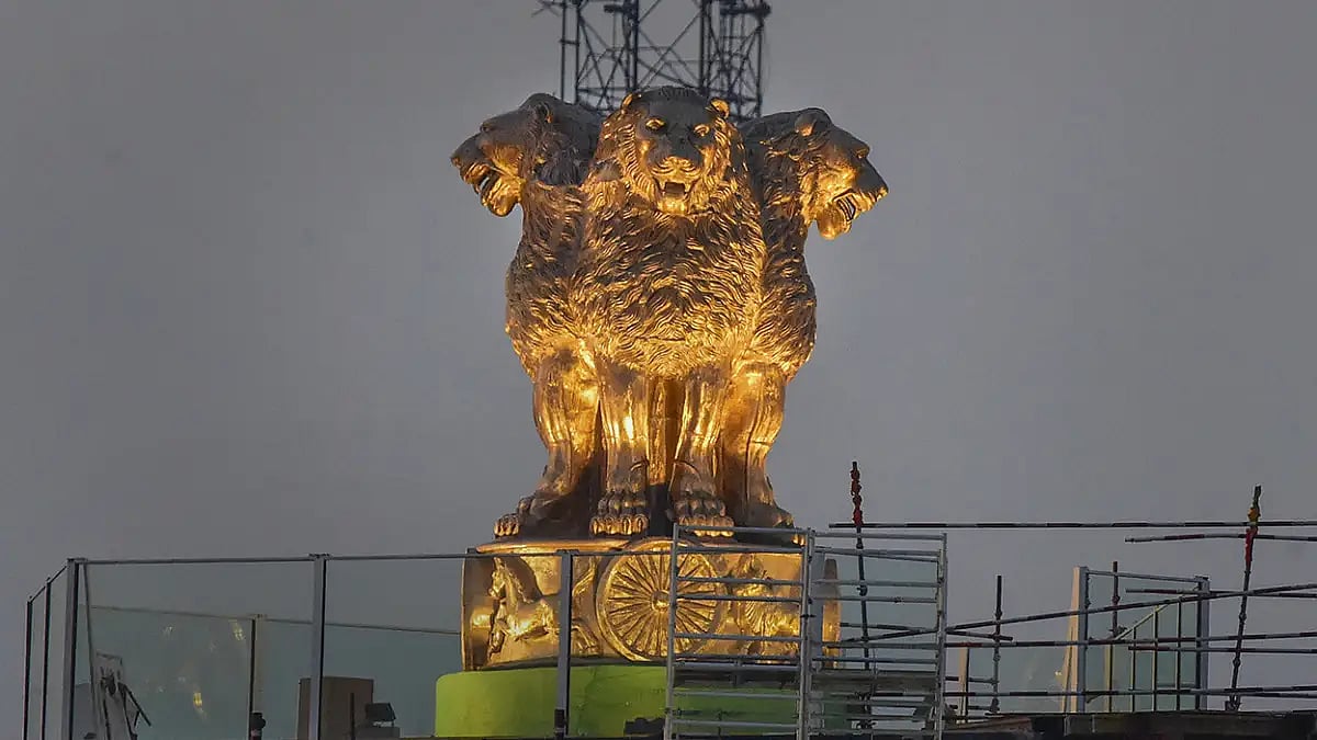 National Emblem on new Parliament House building