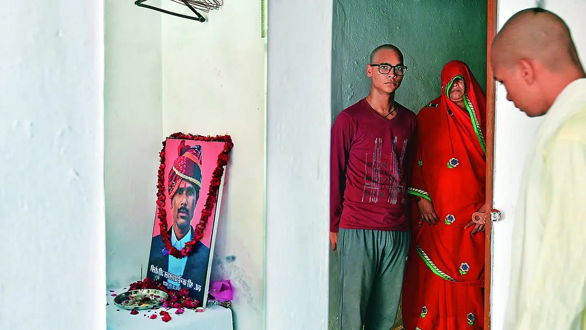 Family in mourning: The widow and sons of slain Kanhaiya Lal 