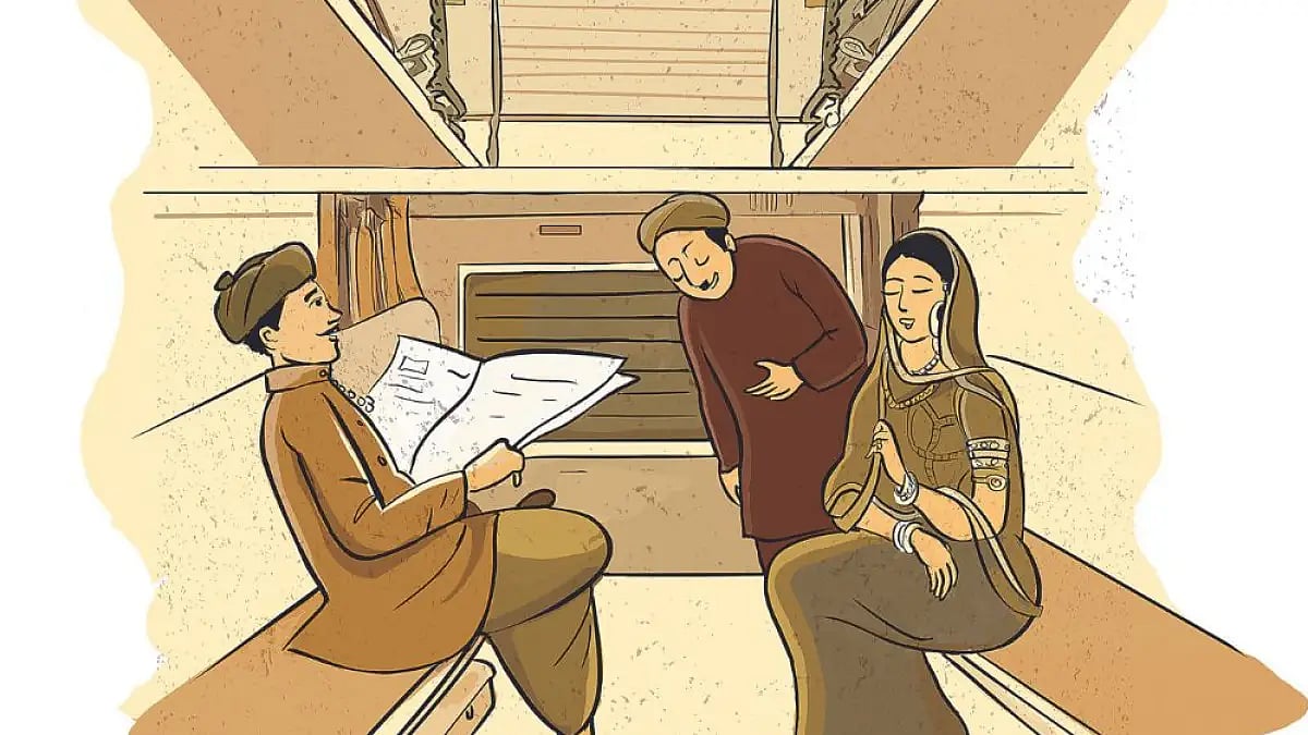 As the curtain is raised, the Keul railway station appears...