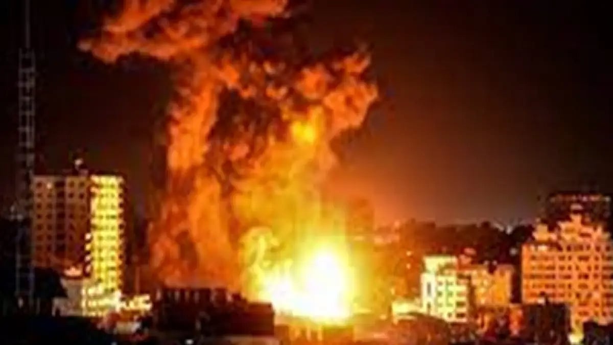 Representative image of an airstrike by Israel in Gaza 