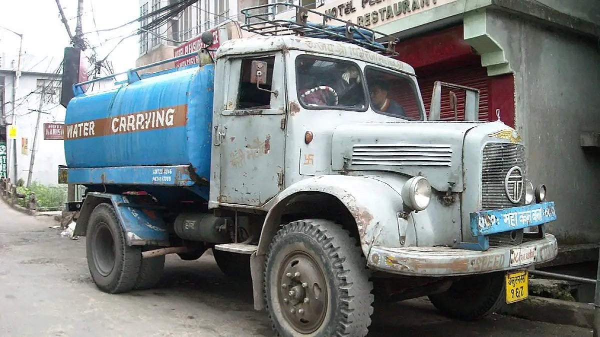 About 60-65 water trucks operate in Darjeeling every day.