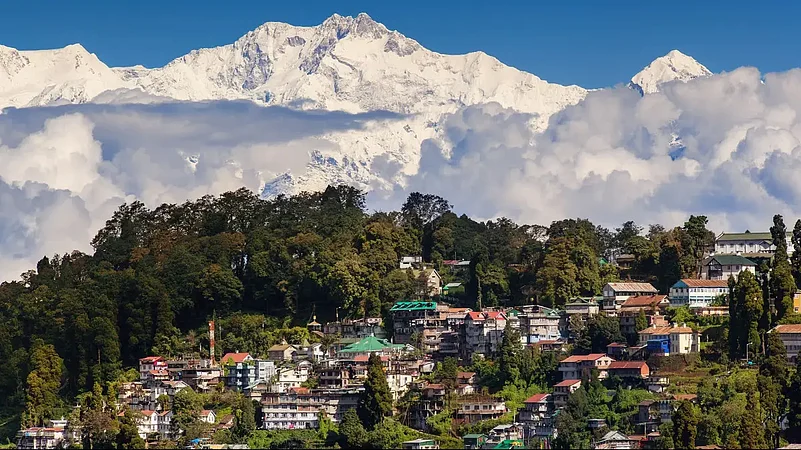 Darjeeling with Kangchenjunga in the background