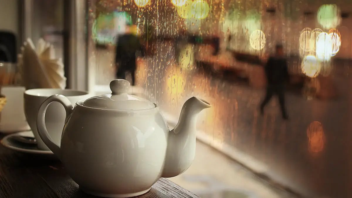 Rainy day plans: A cup of exotic tea and liquor chocolates to go with 