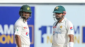 Abdullah Shafique and Babar Azam were involved in a 101-run stand.