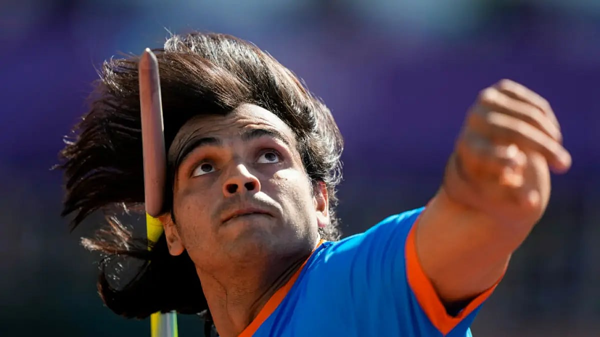 Neeraj Chopra in action at World Athletics Championships 2022 javelin qualifiers on Friday. 