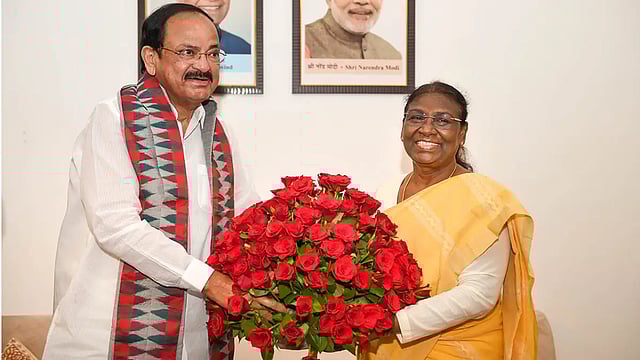VP Venkaiah Naidu, Jagdeep Dhankhar, Other Dignitaries Meet President-Elect Droupadi Murmu, Congratulate Her