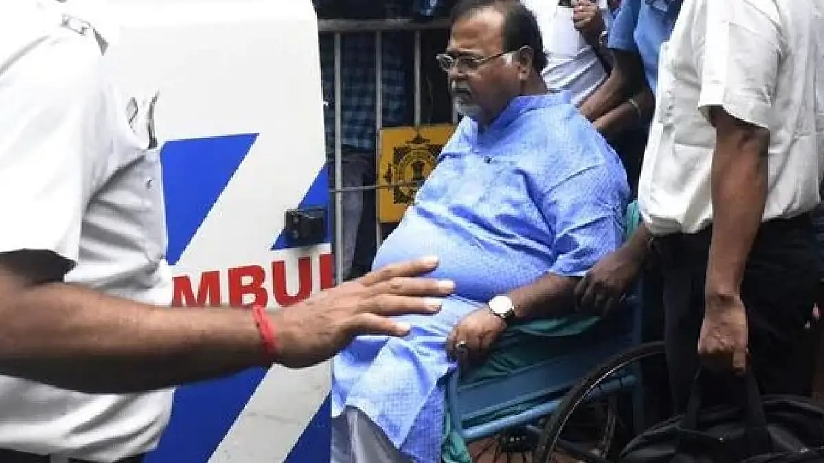 West Bengal minister Partha Chatterjee at AIIMS, Bhubaneshwar