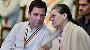 Congress President Sonia Gandhi with son Rahul Gandhi