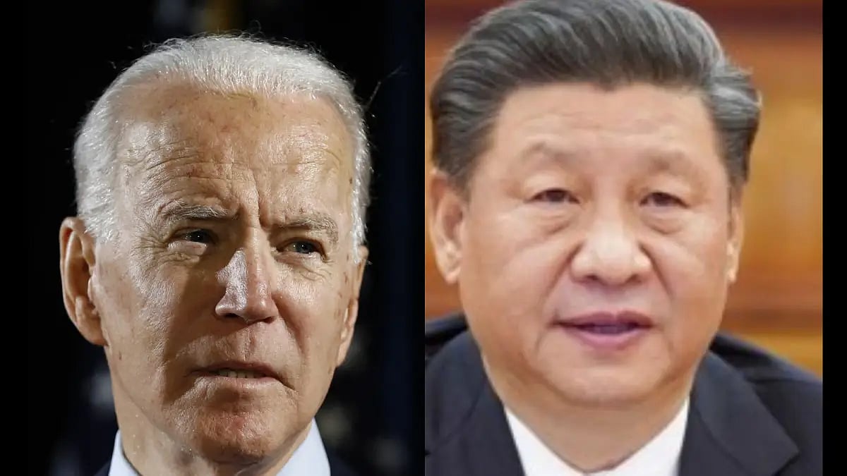 US President Joe Biden (Left) and Chinese President Xi Jinping (Right)