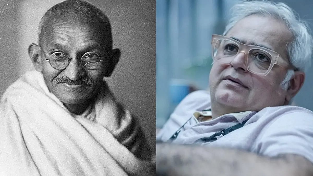 Mahatma Gandhi and Hansal Mehta.