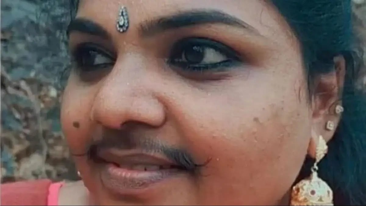 Shyja from Kerala sporting her moustance 