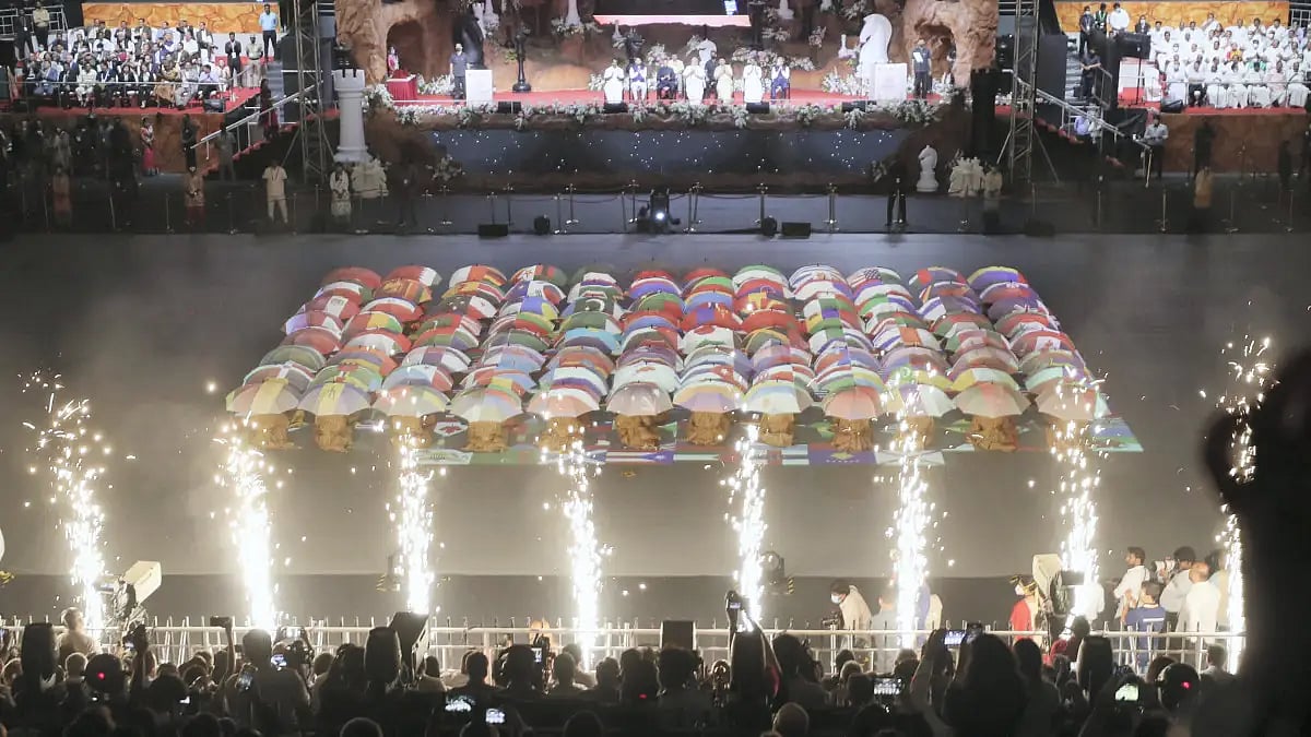 Artists perform during the opening ceremony of 44th Chess Olympiad in Chennai on Thursday. 