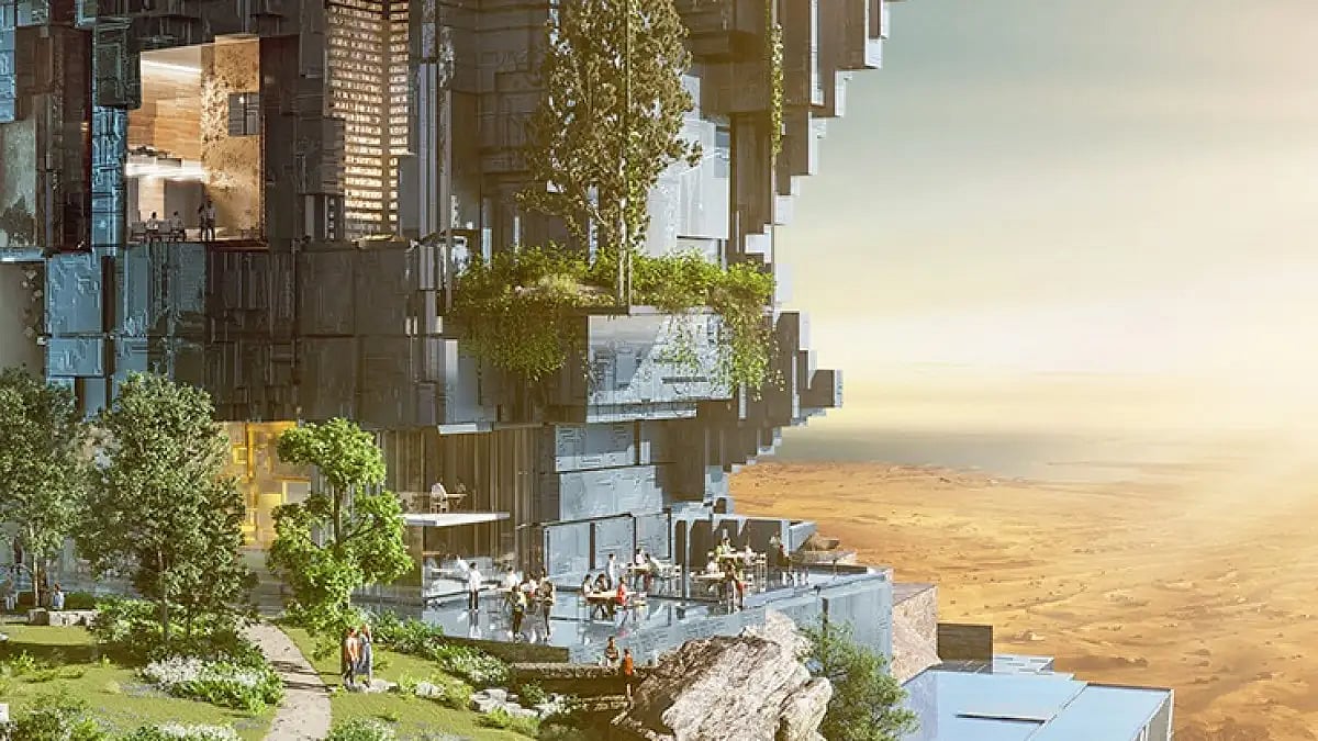 Whenever The Line is ready, it will run in a direct line from Neom mountains to the Red Sea