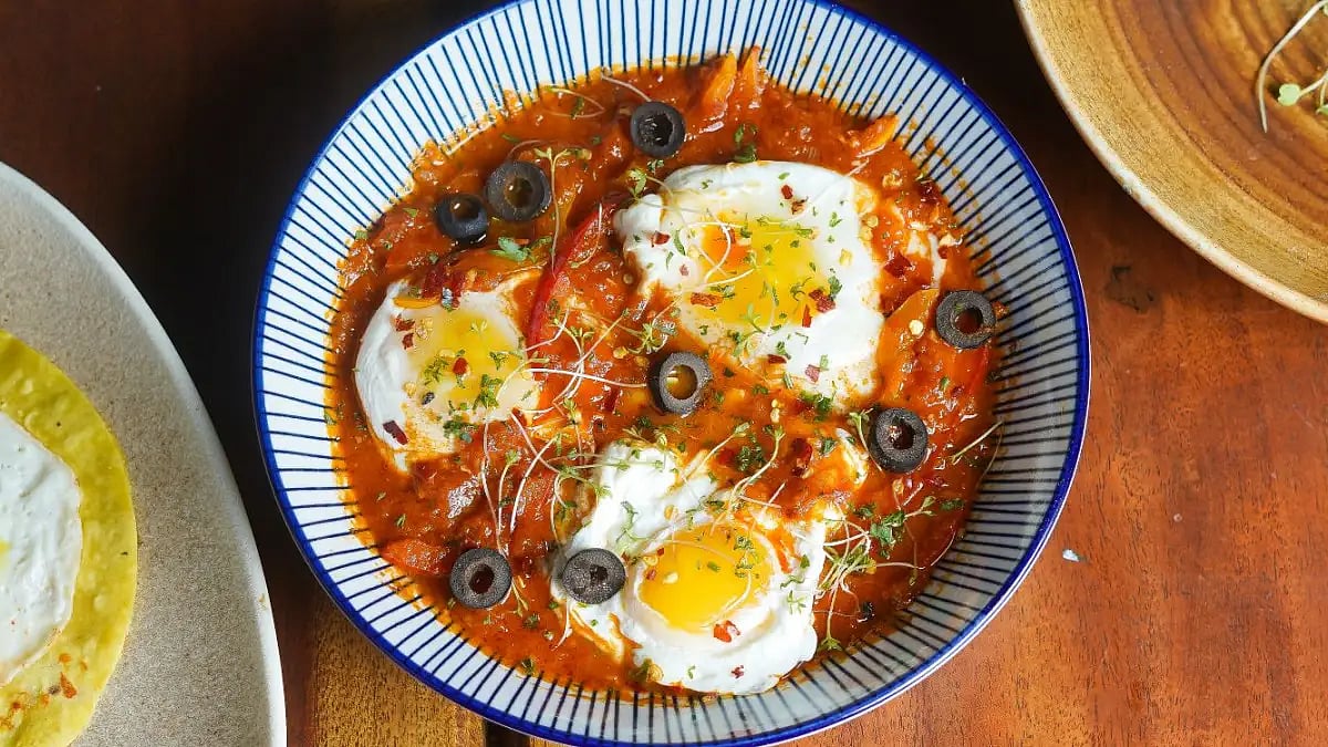The shakshouka is a spicy start to your day