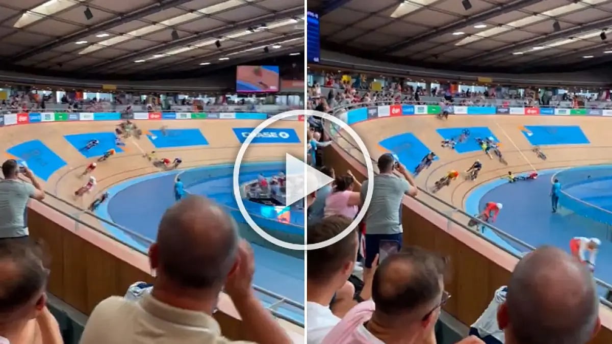 One of the injured riders was England's Matt Walls, who won the Omnium at the Tokyo Olympics.