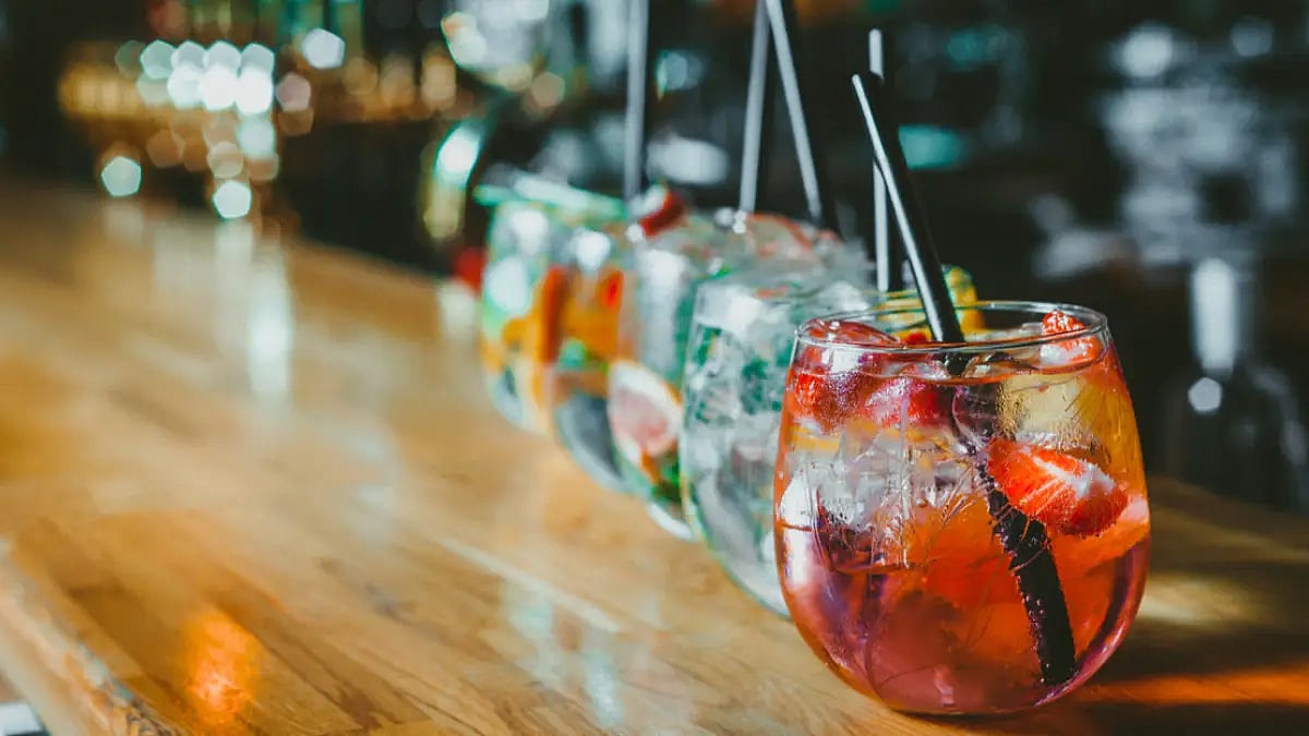 Line up cocktails for the weekend