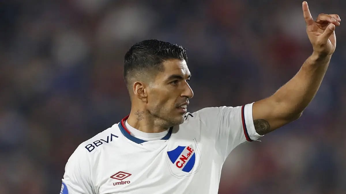Luis Suarez during Nacional vs Goianiense, Copa Sudamericana quarter-final first leg match.