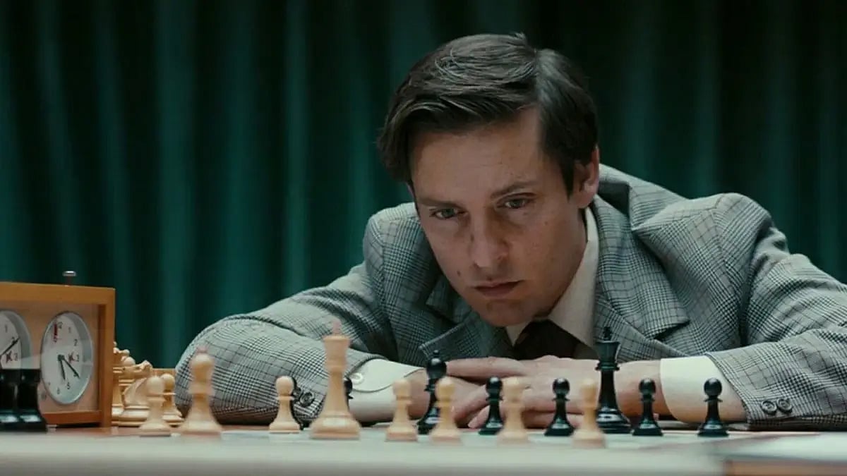 Tobey Maguire In A Still From 'Pawn Sacrifice'