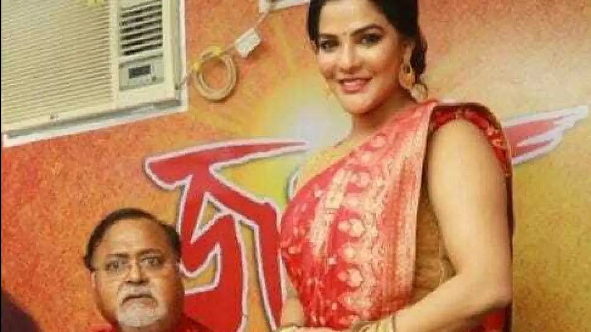 Former West Bengal minister Partha Chatterjee and close aide Arpita Mukherjee 