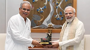 Chhattisgarh CM Bhupesh Baghel with PM Narendra Modi.
