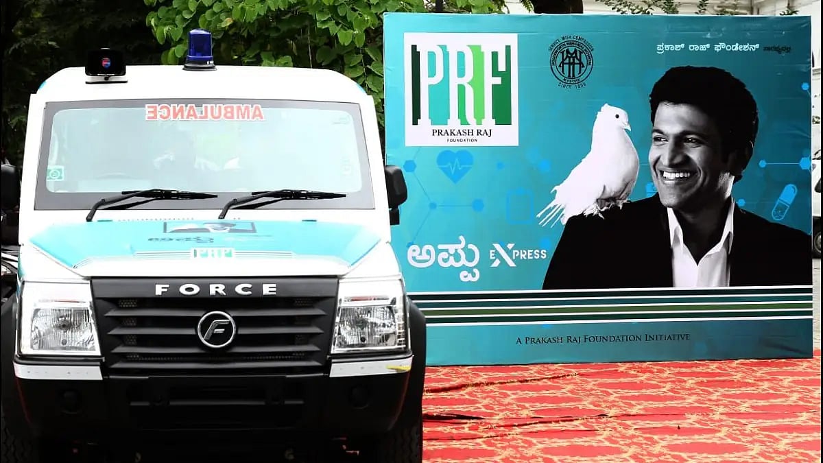 Prakash Raj donates free ambulance to poor in memory of Puneeth Rajkumar