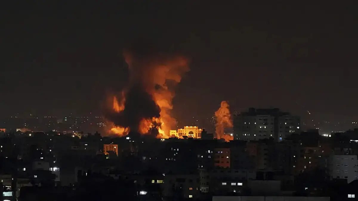 Smoke rises following Israeli airstrikes on a building in Gaza City. (Representative Image)