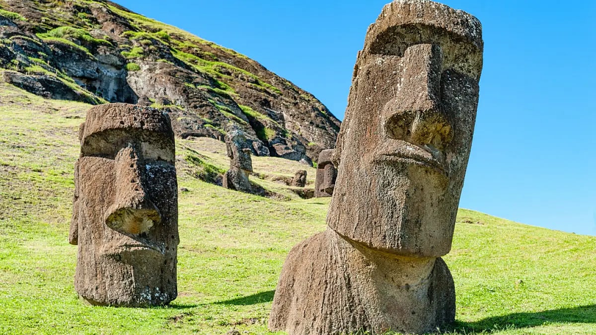 Easter Island is just 3,500 kilometres west of the coast of Chile