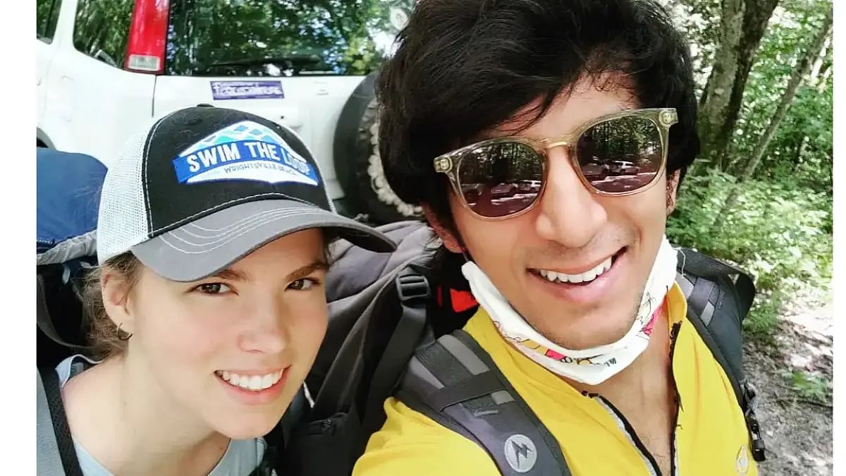 Actor Anshuman Jha with Sierra (photo credit: Instagram/ Anshuman)