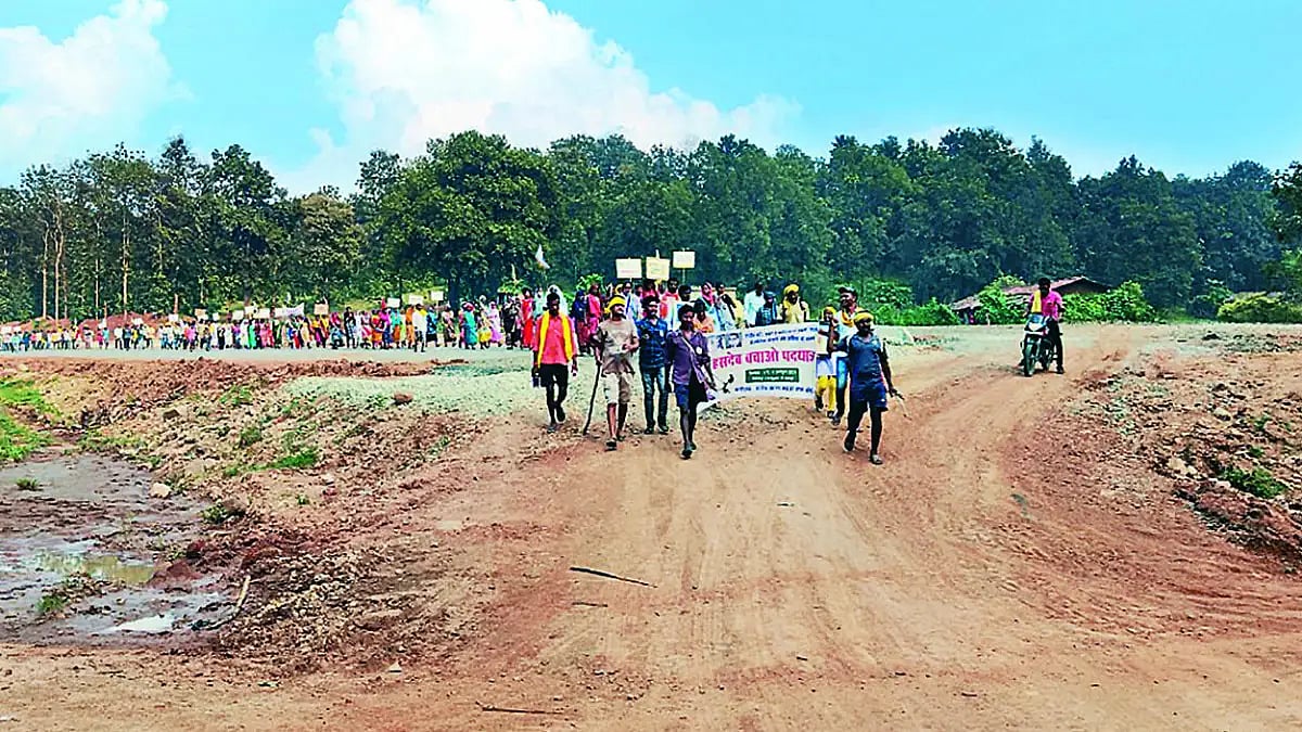 Fightback Adivasis holding rally against mining