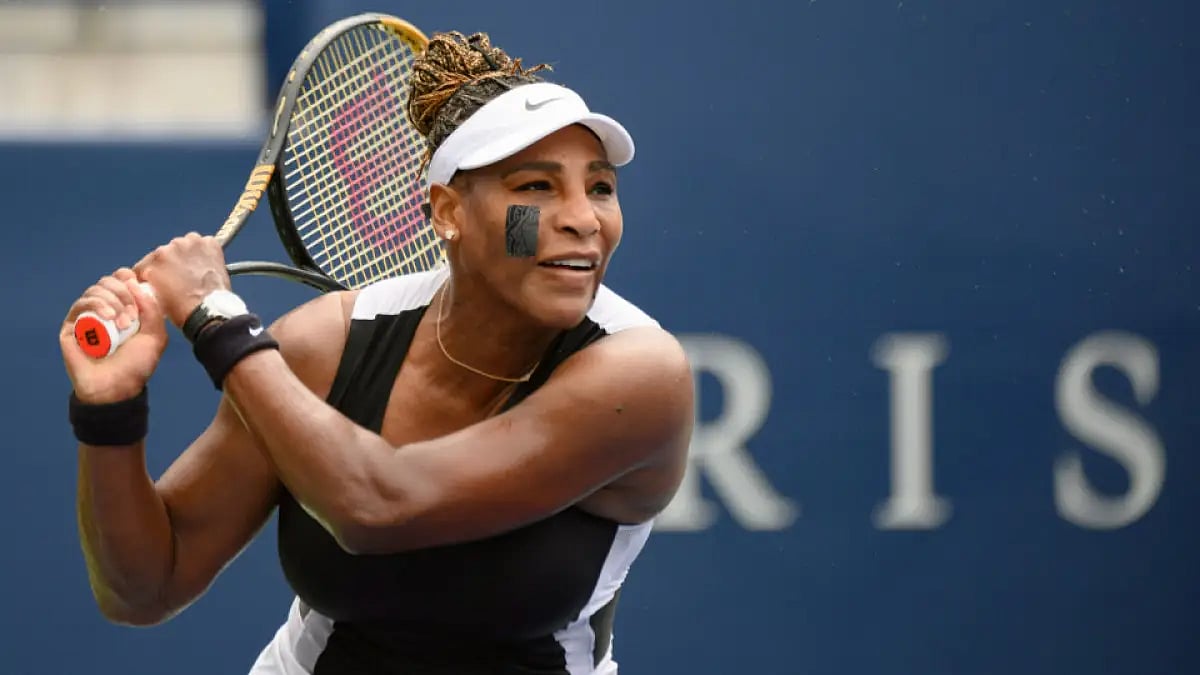 Serena Williams in action during the National Bank Open tennis tournament in Toronto.