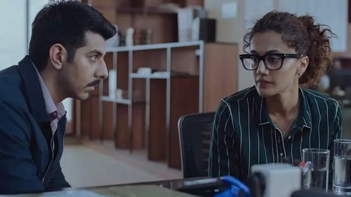 Taapsee Pannu With Pavail Gulati In A Still From 'Dobaaraa'