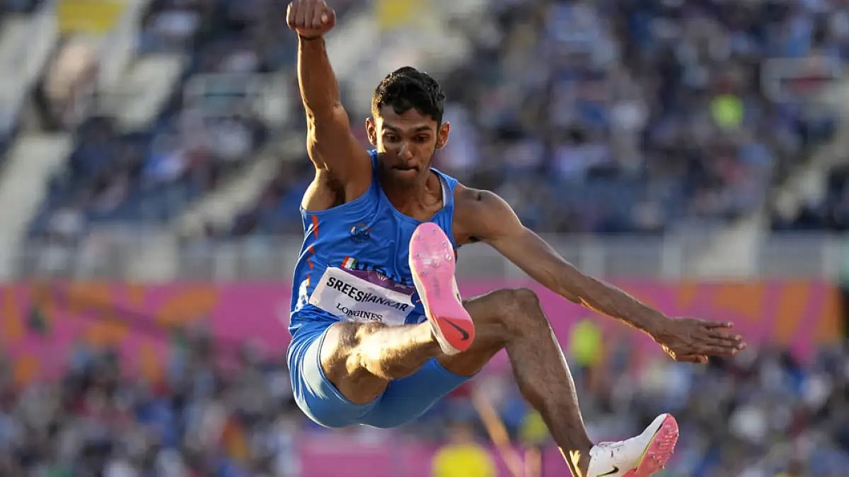 Murali Sreeshankar had finished seventh in the World Championships in Eugene, USA, last month.